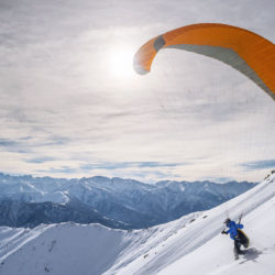 Winterurlaub in Wagrain, Paragleiten